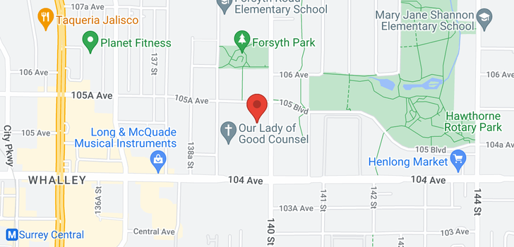 map of 605 13963 105A AVENUE